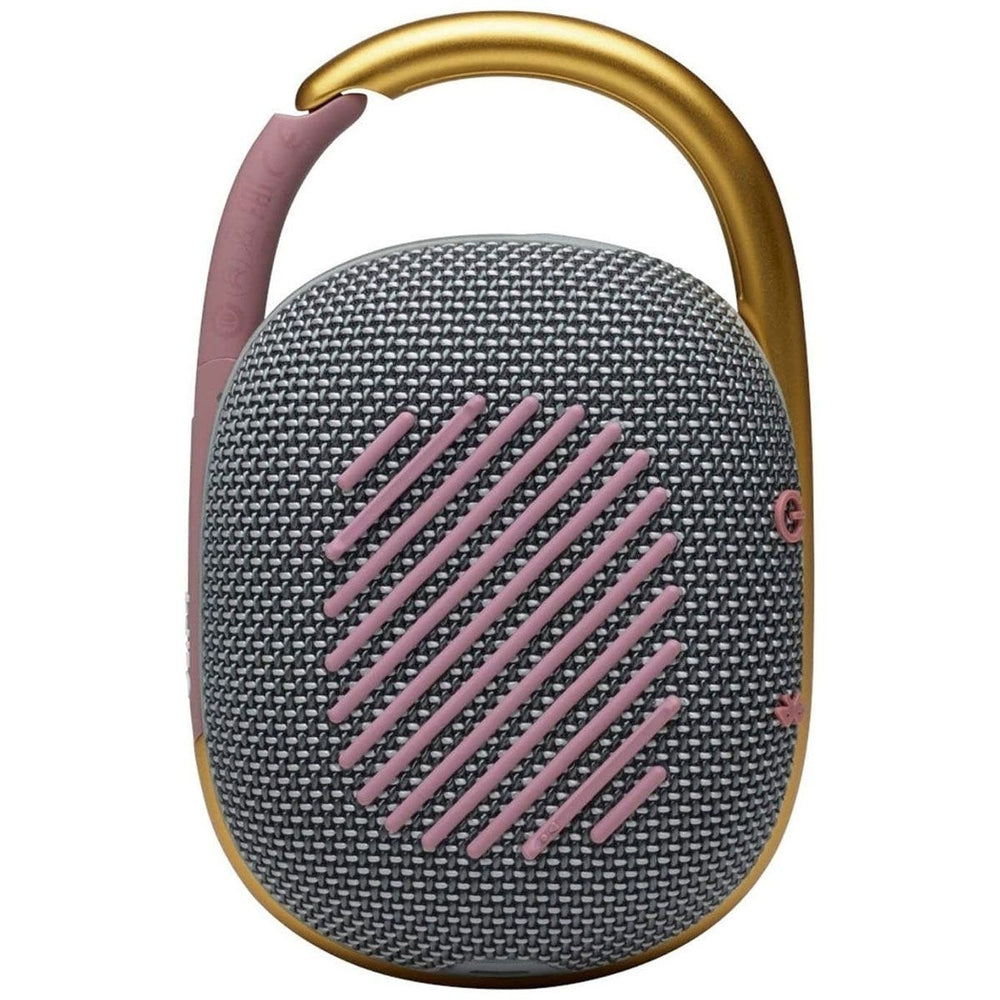 JBL Clip 4 Portable IP67 Waterproof Speaker - Gray/Gold/Red Image 2