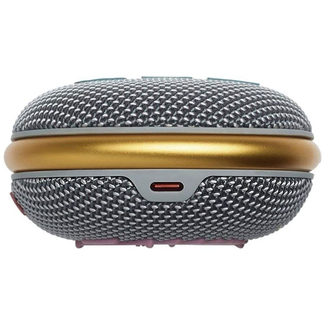 JBL Clip 4 Portable IP67 Waterproof Speaker - Gray/Gold/Red Image 3