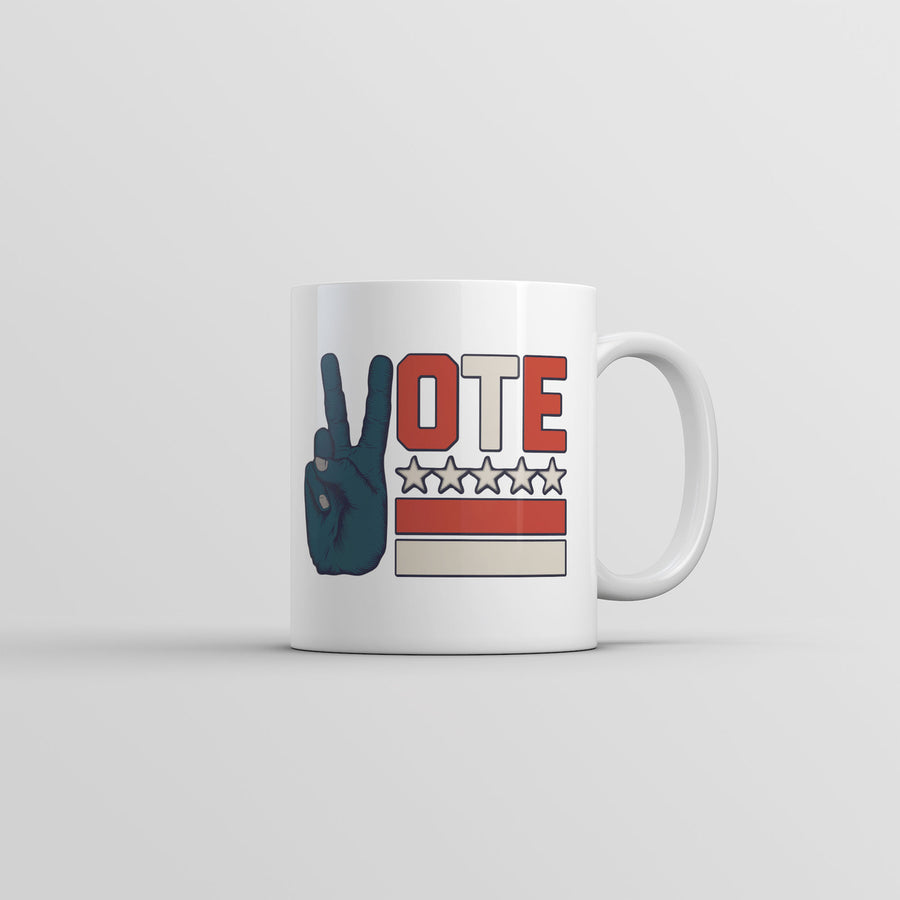 Vote Peace Hand Mug Funny Election Graphic Coffee Cup-11oz Image 1