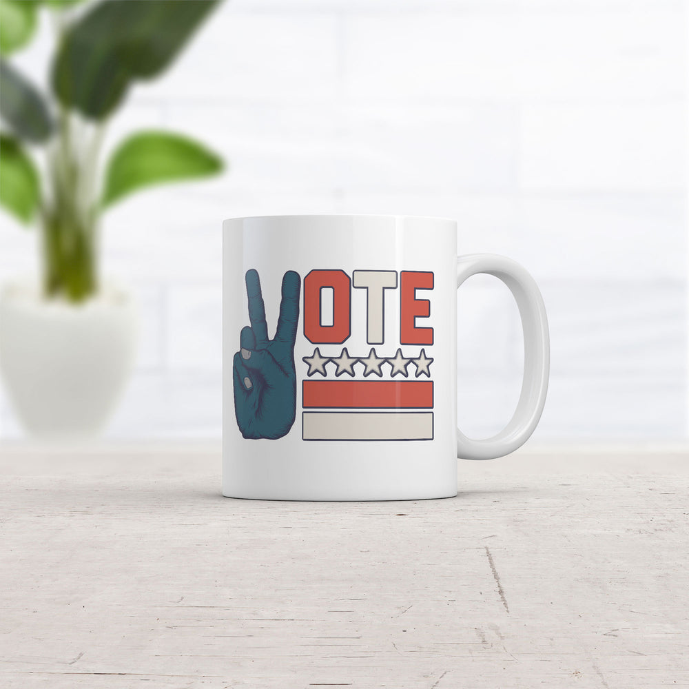 Vote Peace Hand Mug Funny Election Graphic Coffee Cup-11oz Image 2
