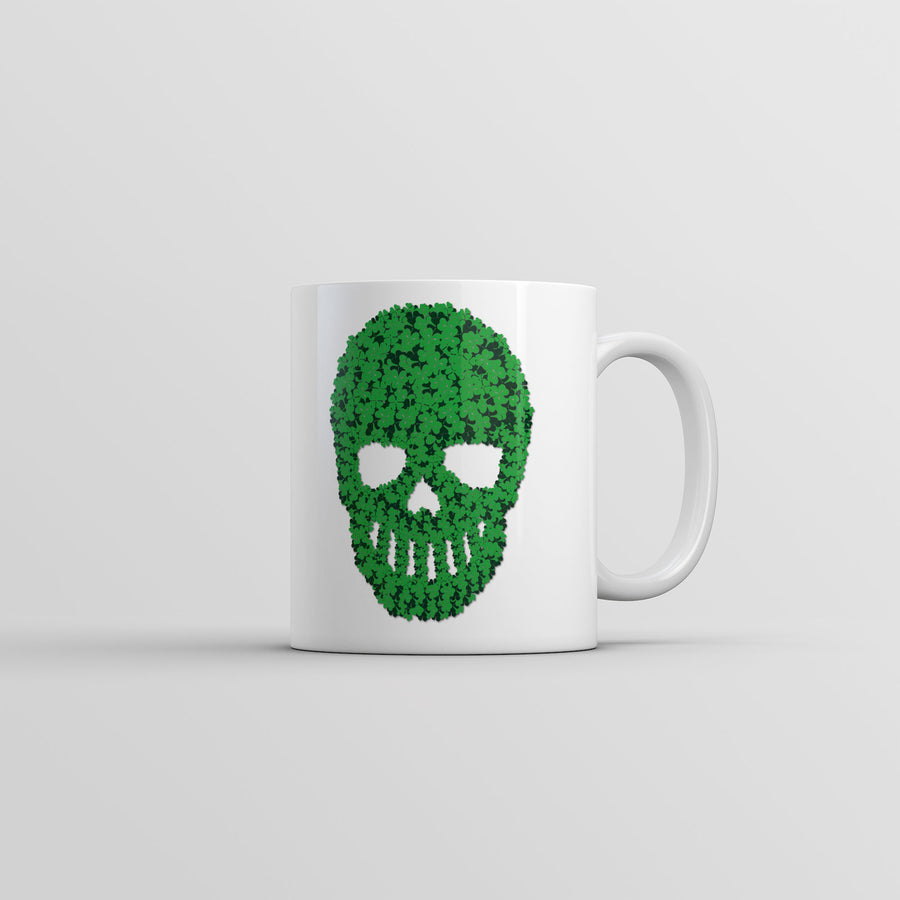 Skull Of Clovers Mug Funny St Patricks Day Graphic Coffee Cup-11oz Image 1