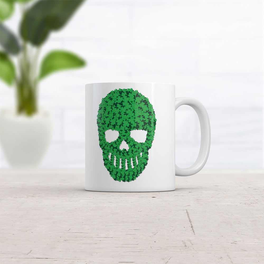 Skull Of Clovers Mug Funny St Patricks Day Graphic Coffee Cup-11oz Image 2