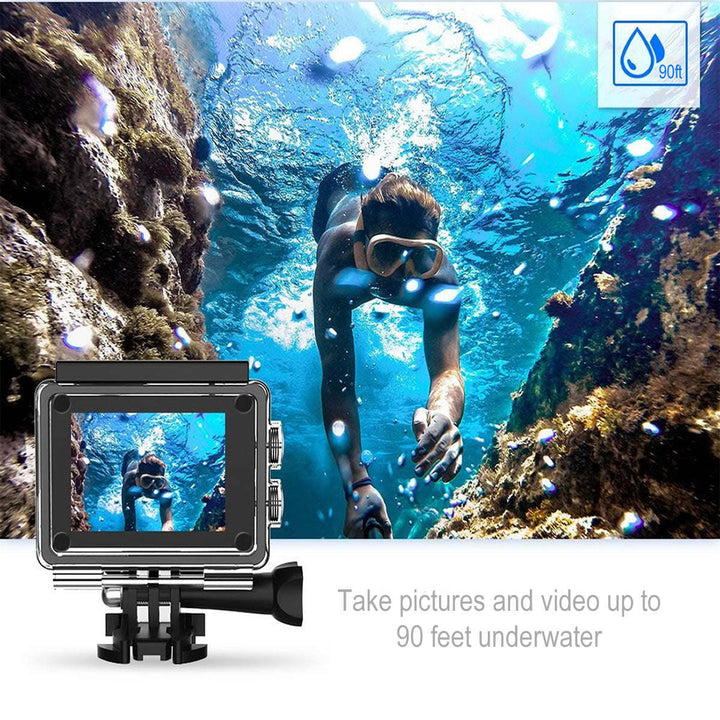 4K Action Pro Waterproof All Digital UHD WiFi Camera + RF Remote And Accessories Image 11