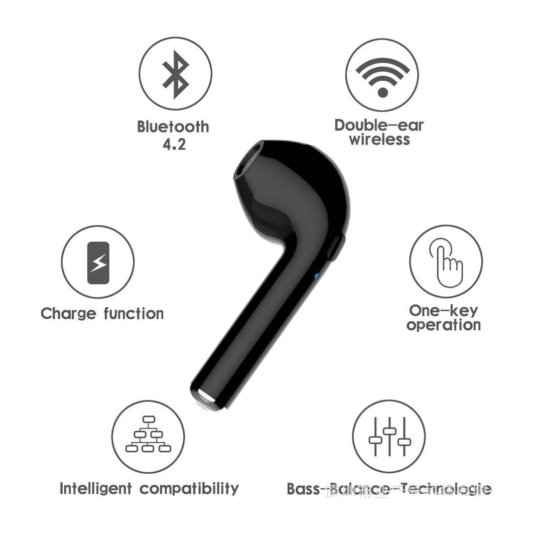 Dual Chamber Wireless Bluetooth Earphones With Charging Box Image 7