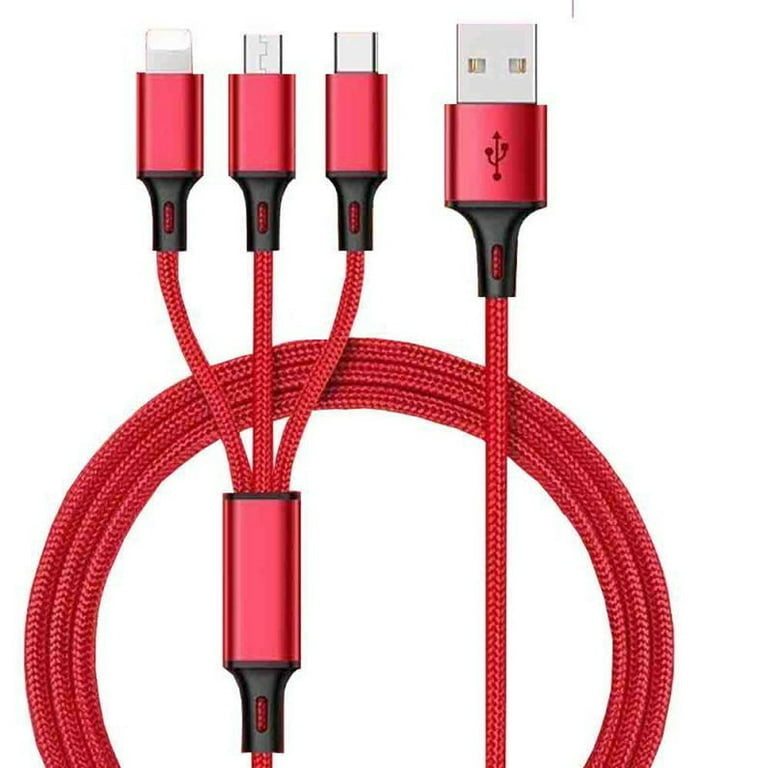 3 in 1 USB Cable For iPhone XS Max XR X 8 7 Charging Charger Micro USB Cable For Android USB TypeC Mobile Phone Cables Image 1