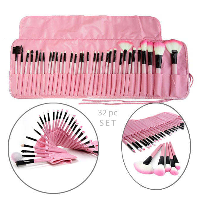 32 Piece fine Wooden Makeup Brush Set Image 7