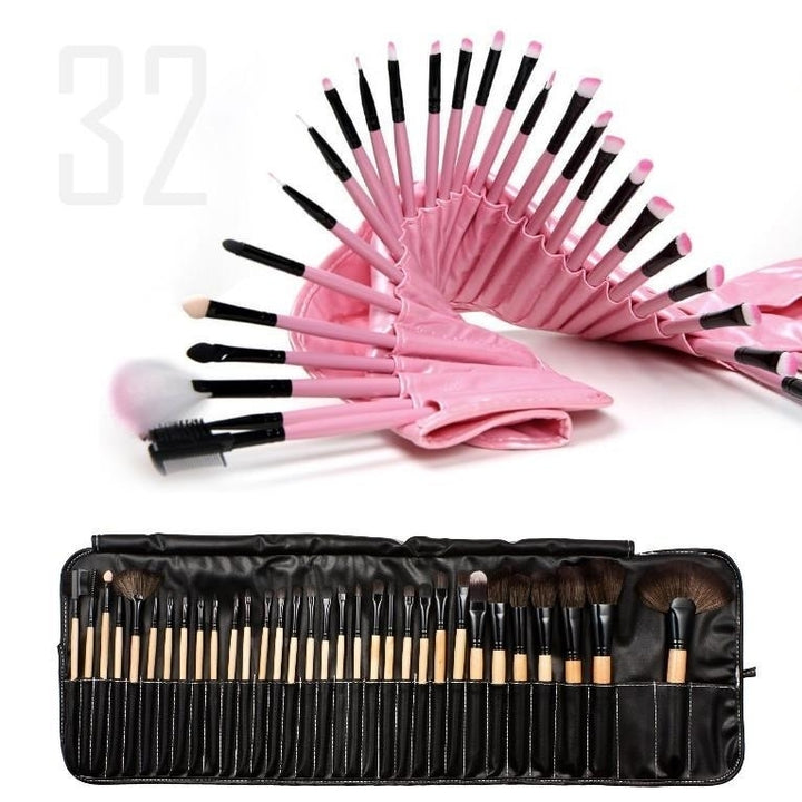 32 Piece fine Wooden Makeup Brush Set Image 10