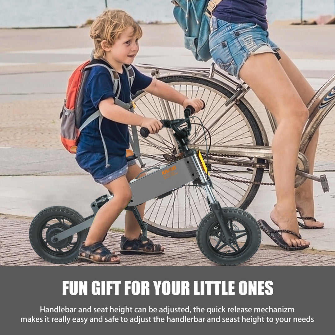 Childrens outdoor Off-Road Electric Bicycle Gray Image 3