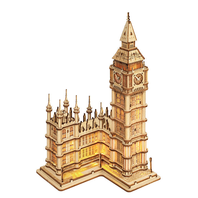 DIY 3D Big Ben Famous Building Wooden Puzzle Image 1