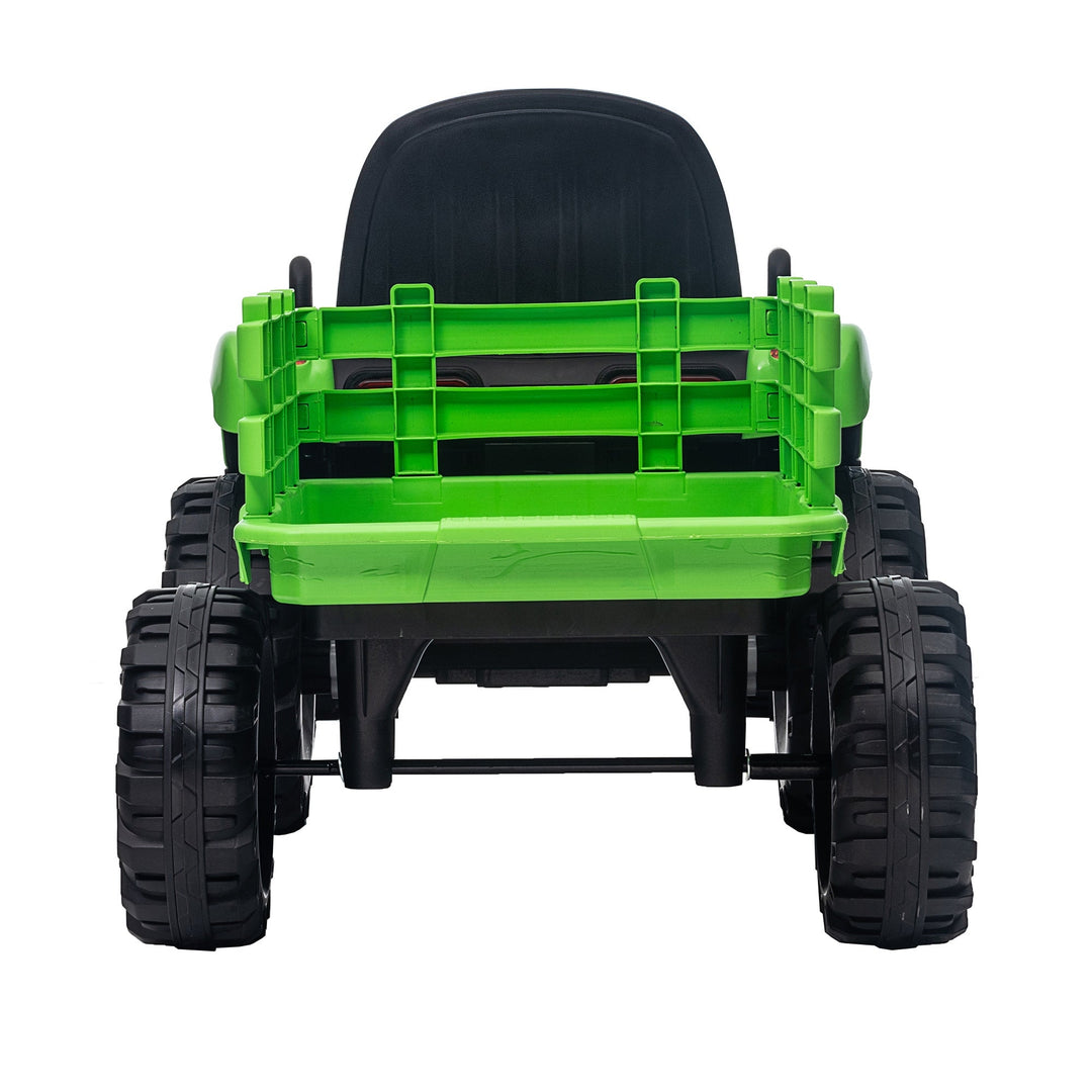 Kids Ride on Tractor with Trailer 12V Green Image 6