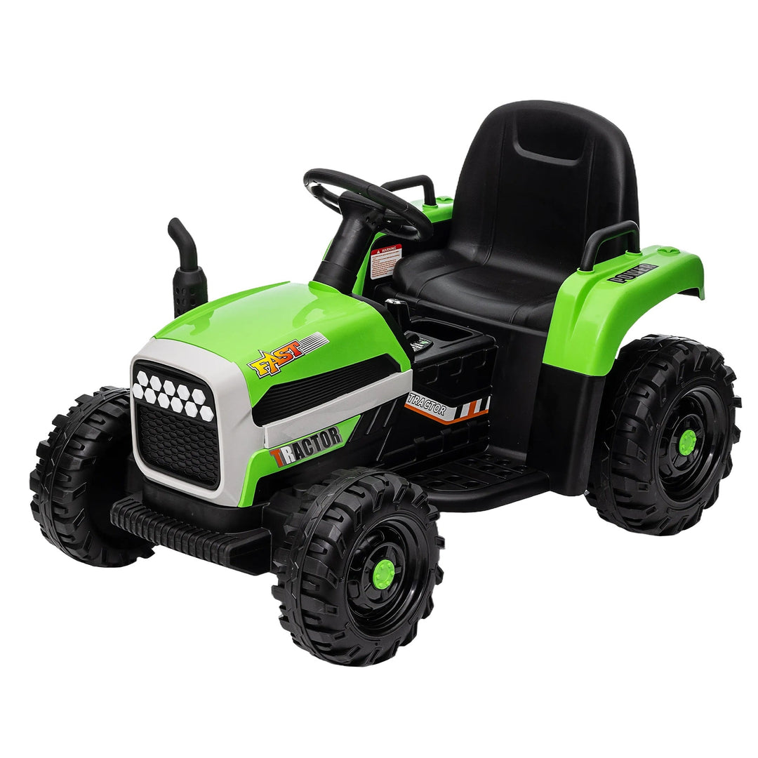 Kids Ride on Tractor with Trailer 12V Green Image 10