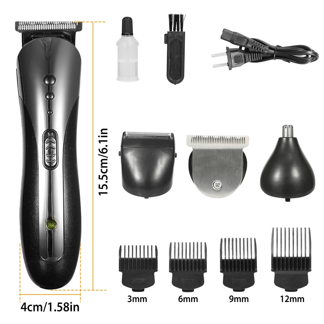 Men Electric Hair Clipper Trimmer Rechargeable Beard Shaver Razor Nose Trimmer Set Image 10