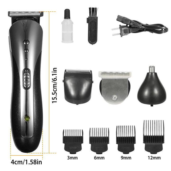 Men Electric Hair Clipper Trimmer Rechargeable Beard Shaver Razor Nose Trimmer Set Image 10