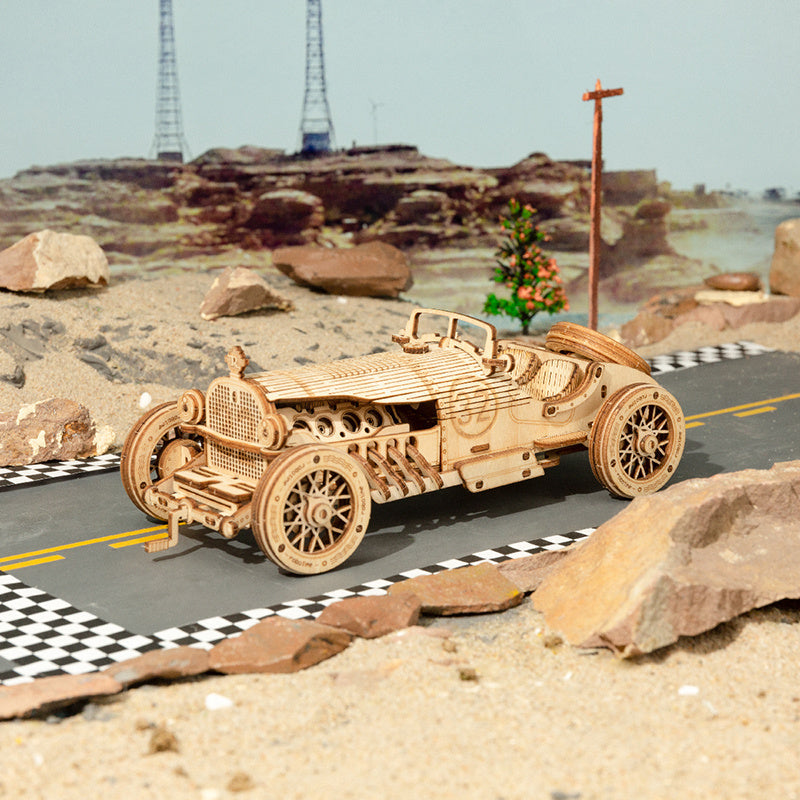 3D Wooden Puzzle Grand Prix Car Image 3