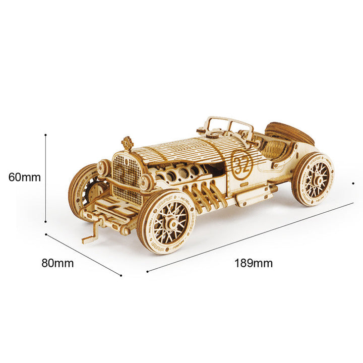 3D Wooden Puzzle Grand Prix Car Image 4