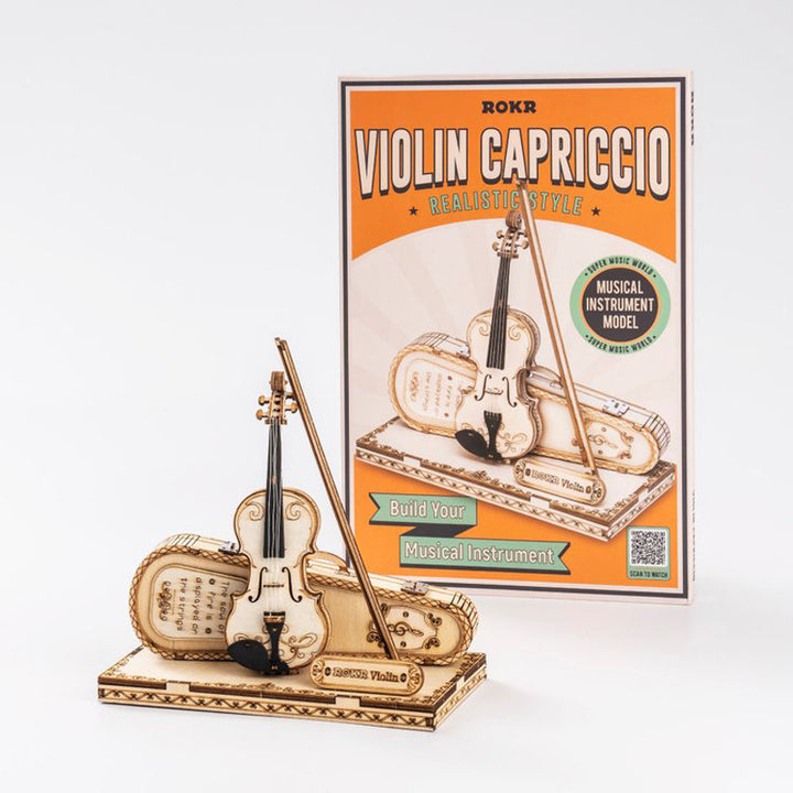 3D Wooden Puzzle Violin Capriccio Model Image 6