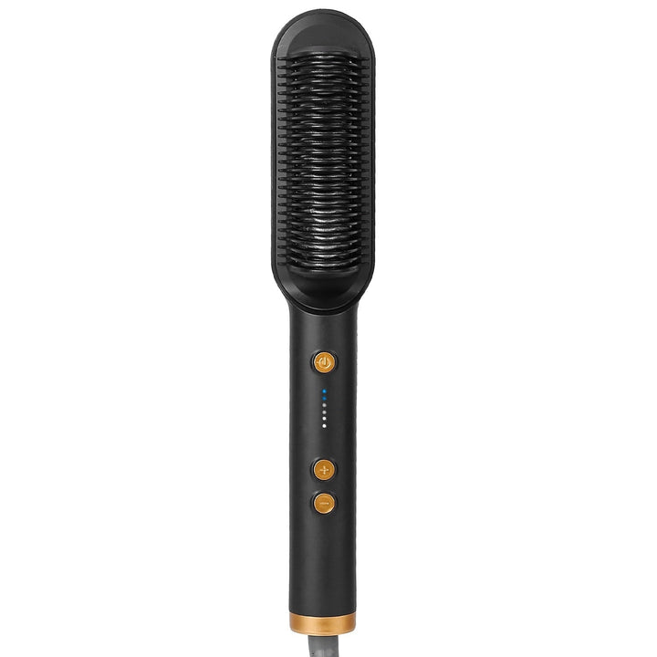 5 Temperature Electric Hair Straightener Brush Curler Hot Comb Adjustment 10S Fast Heating Image 9