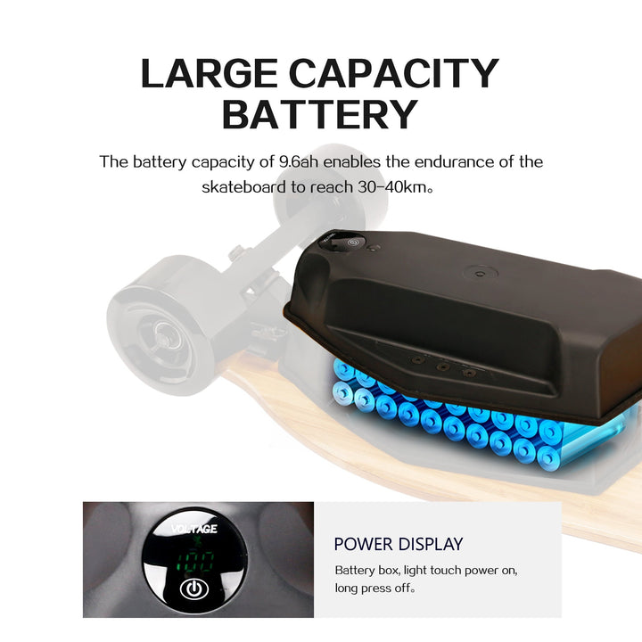 600 Watt 2 dual Hub motors Electric Longboard 36V Image 4