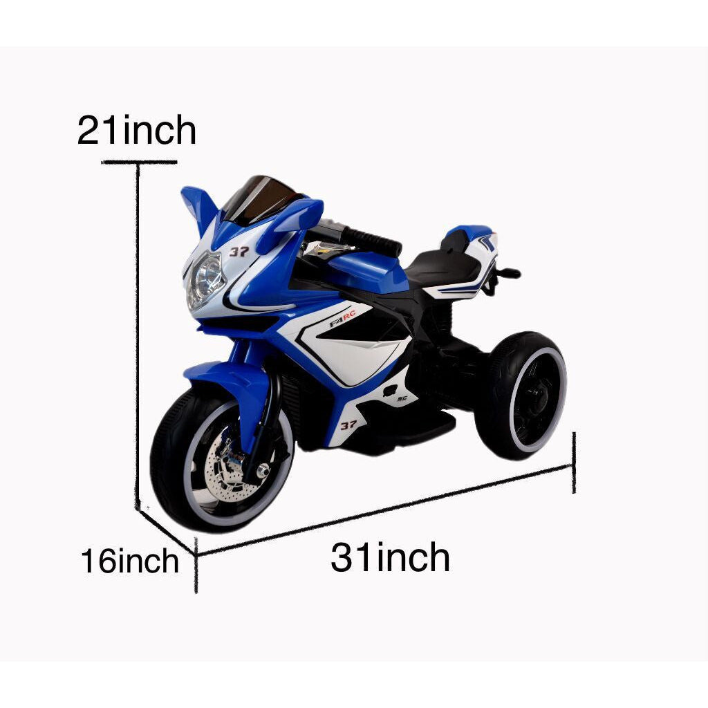 6V Kids Electric Ride On Motorcycle Blue Image 6