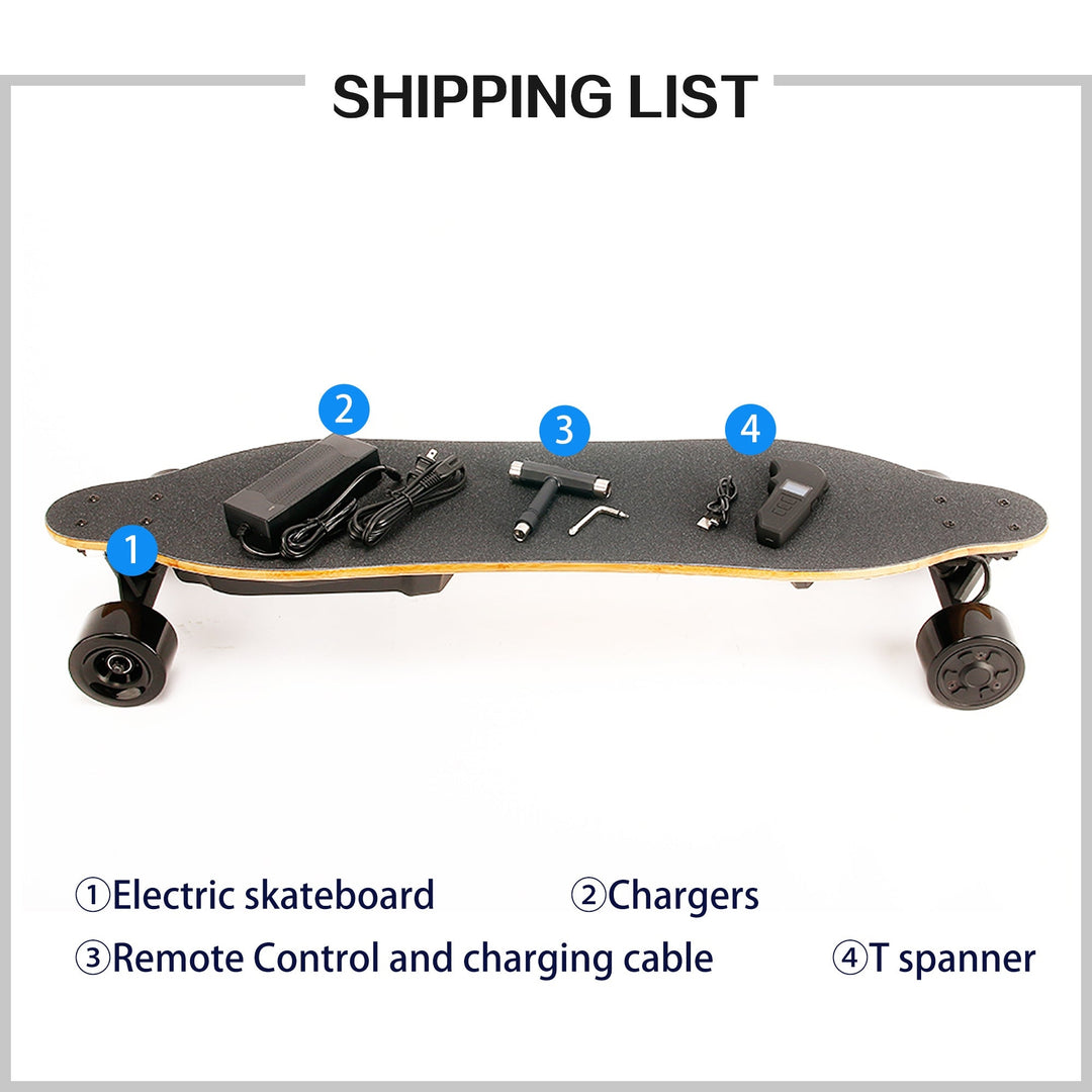 600 Watt 2 dual Hub motors Electric Longboard 36V Image 8