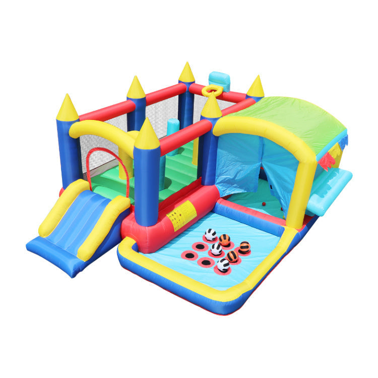 7 in 1 Inflatable Bounce House with Ball Pit for Kids Indoor Outdoor Image 9