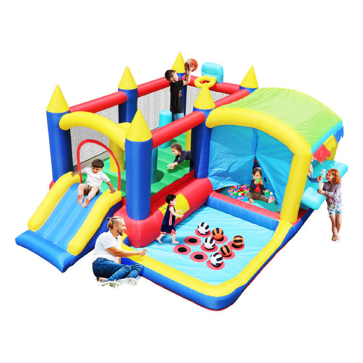 7 in 1 Inflatable Bounce House with Ball Pit for Kids Indoor Outdoor Image 12