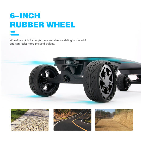 All terrain Dual Hub Motor Electric Skateboard with 32mph Max Speed Image 2