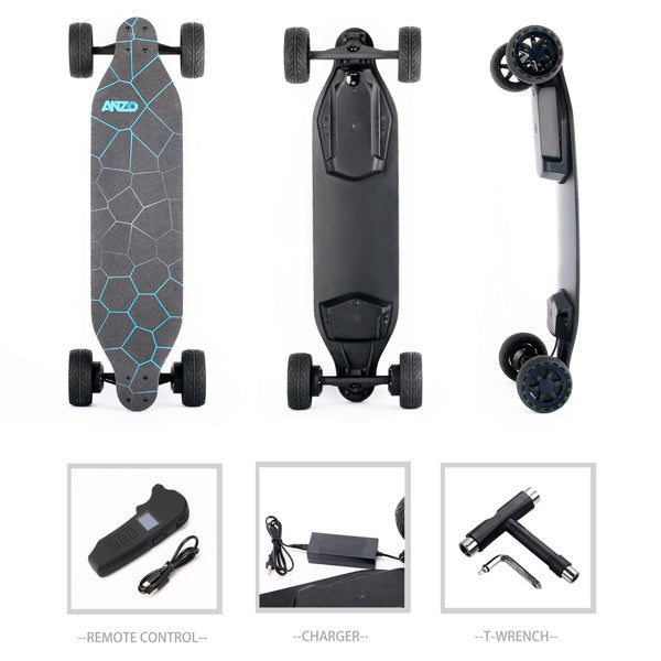 All terrain Dual Hub Motor Electric Skateboard with 32mph Max Speed Image 9