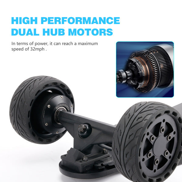 All terrain Dual Hub Motor Electric Skateboard with 32mph Max Speed Image 10