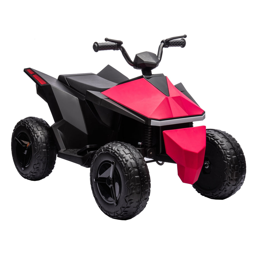 ATV Style Kids Ride On Electric Atv With LED Front and Rear Dazzling Lights Red Image 4