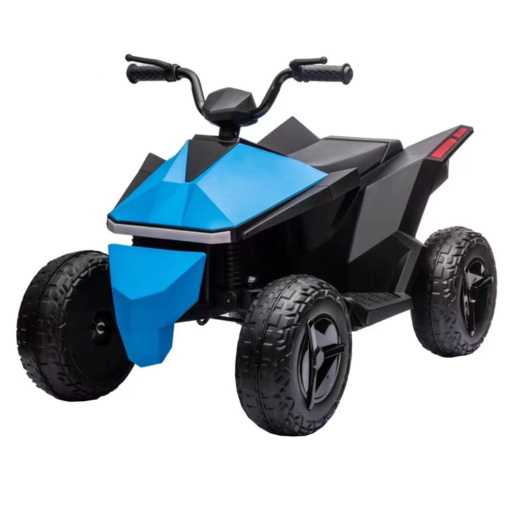 ATV Style Kids Ride On Electric Atv With LED Front and Rear Dazzling Lights Blue Image 6