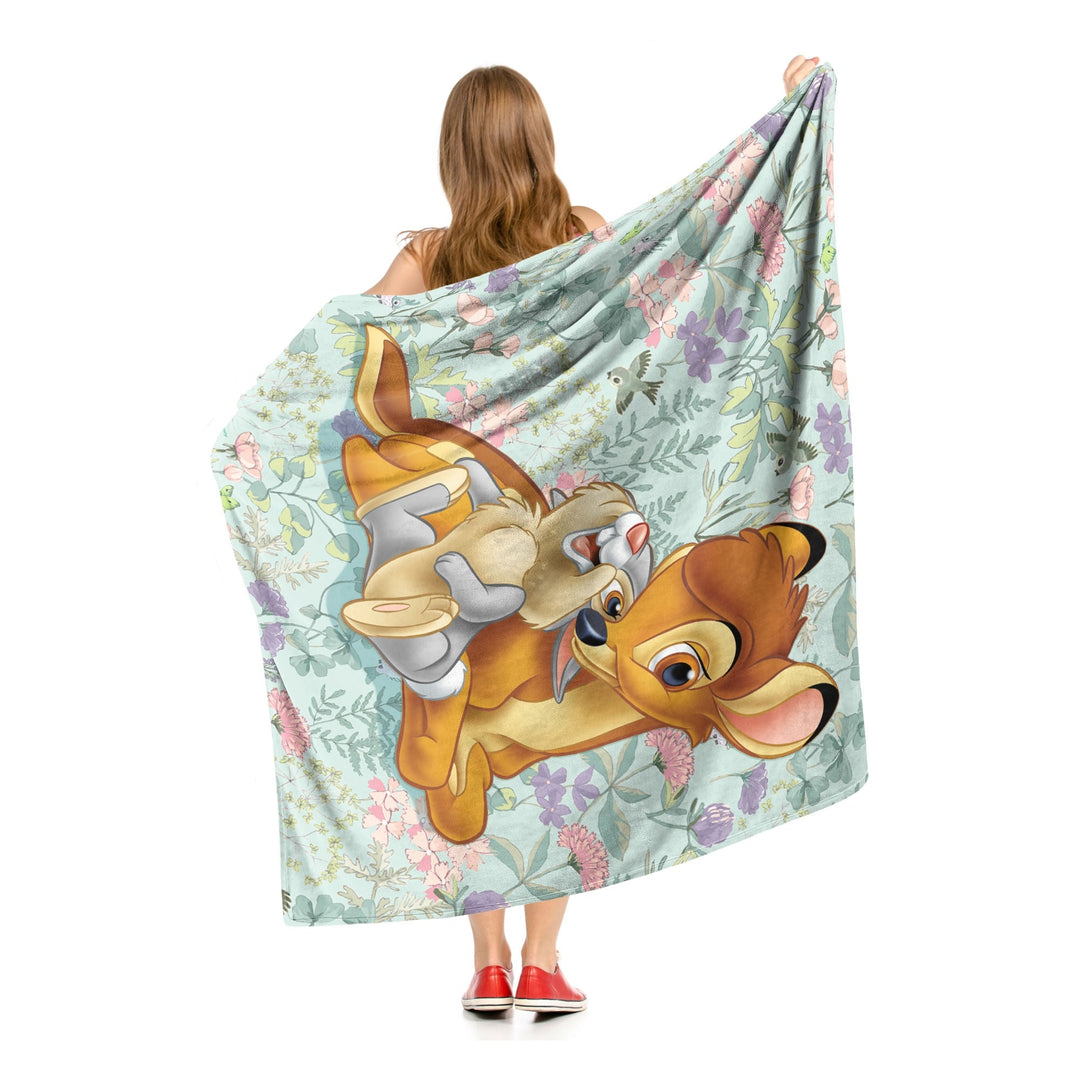 Bambi 80th Celebration; Botanical Duo Aggretsuko Comics Silk Touch Throw Blanket; 50" x 60" Image 4