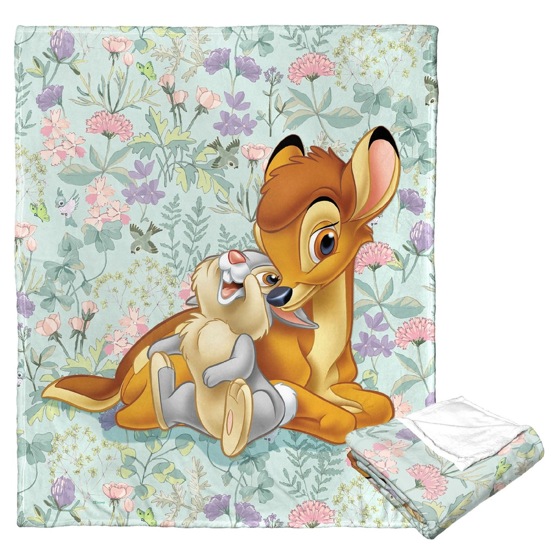 Bambi 80th Celebration; Botanical Duo Aggretsuko Comics Silk Touch Throw Blanket; 50" x 60" Image 6