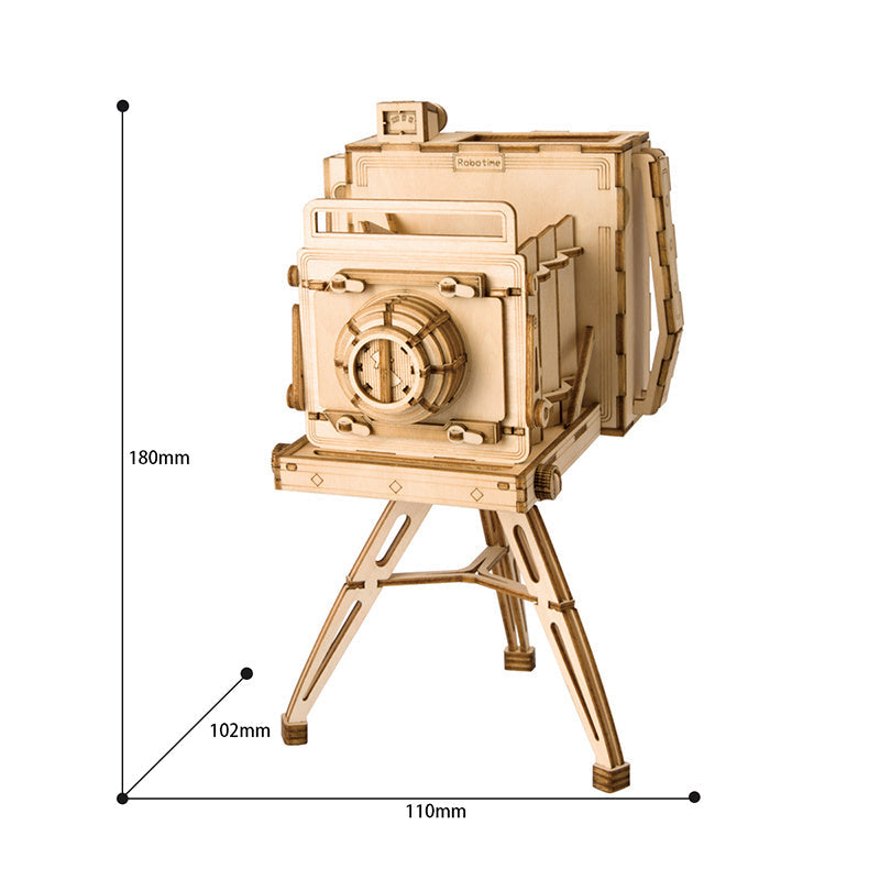 DIY Vintage Camera 3D Wooden Puzzle Image 4