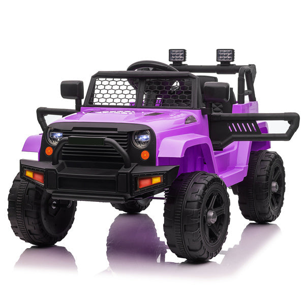 Dual Drive 12V Kids Ride On Jeep Purple Image 12