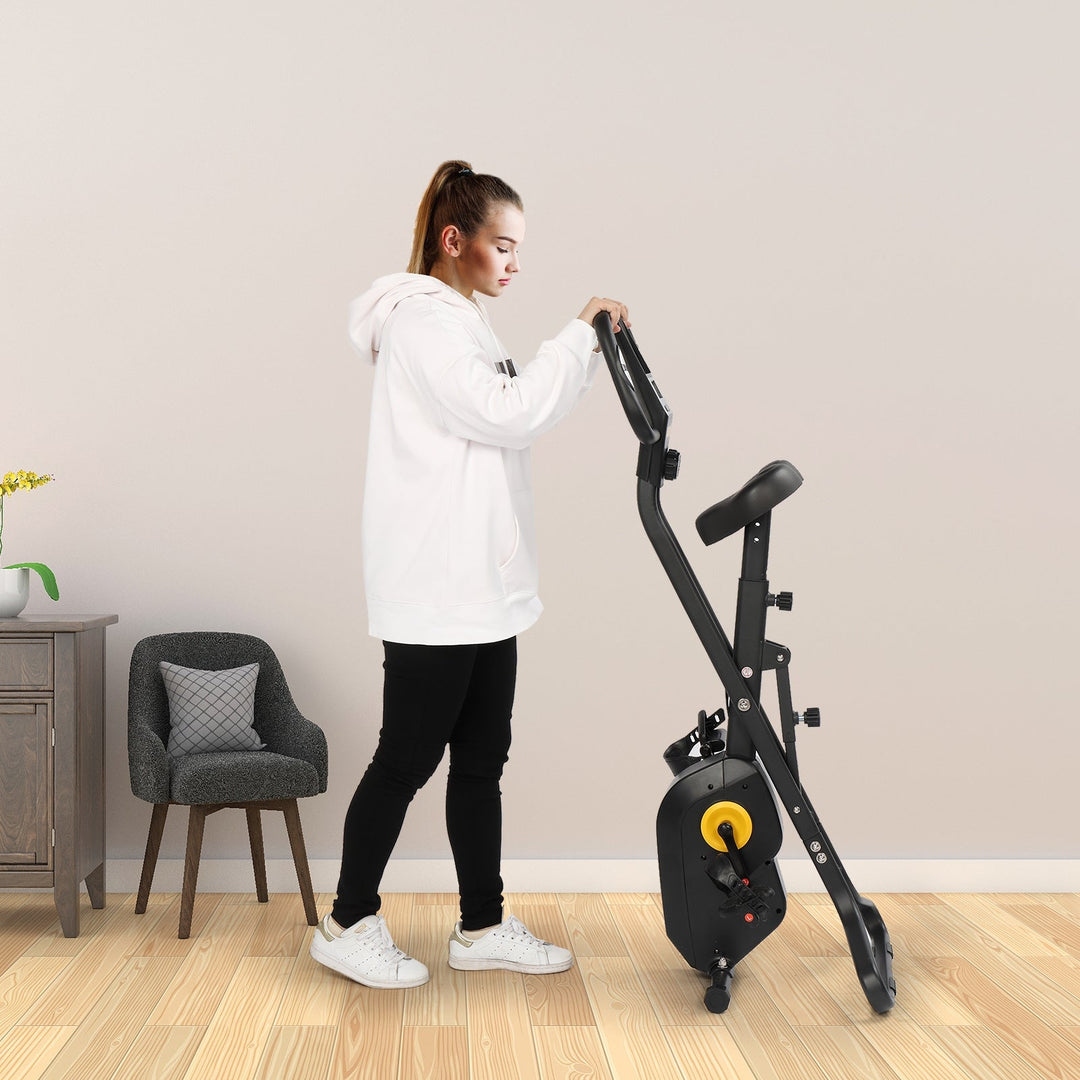 Home Folding Exercise Bike Black Image 4