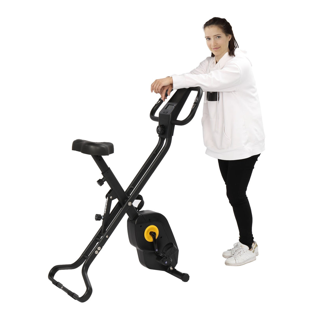 Home Folding Exercise Bike Black Image 6