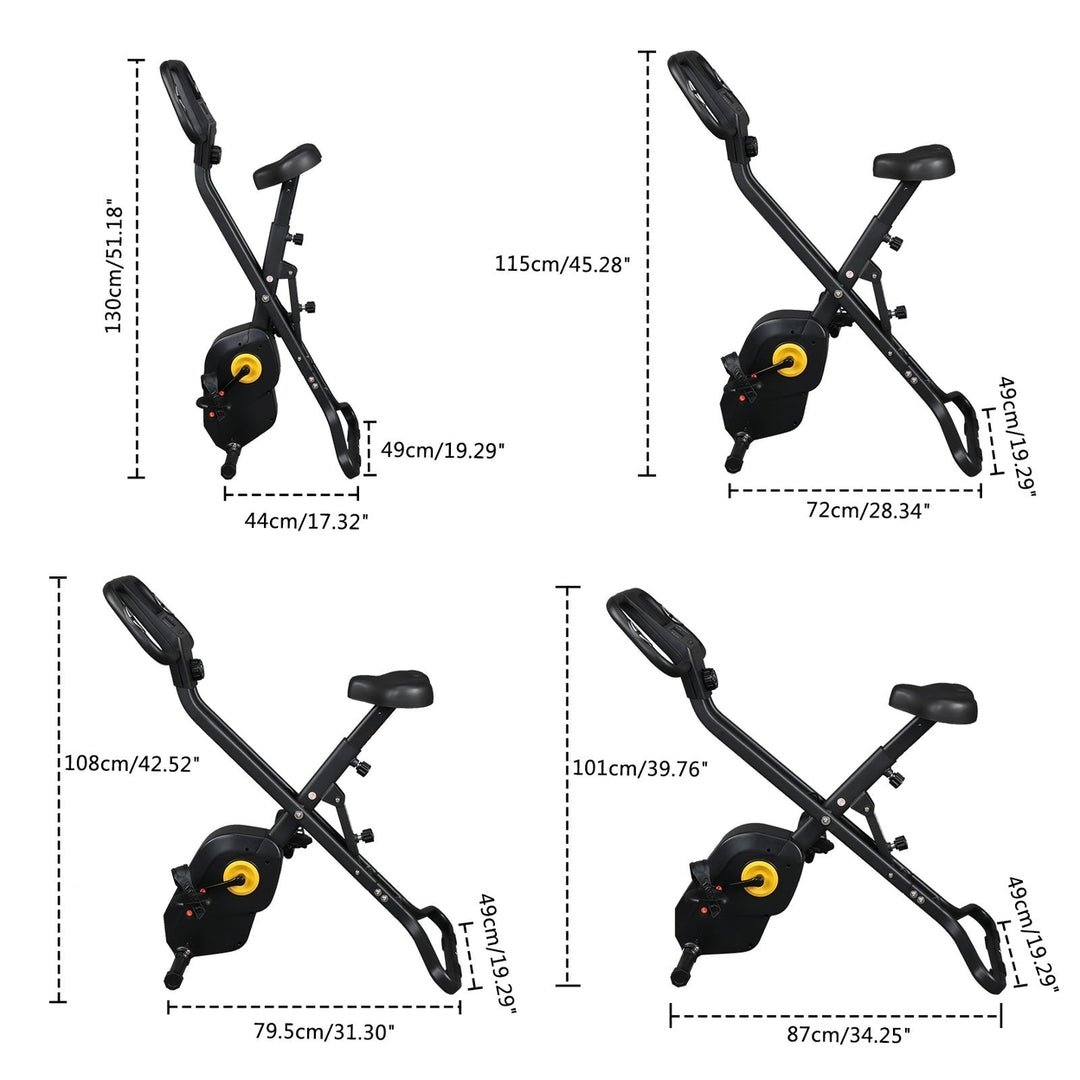 Home Folding Exercise Bike Black Image 12