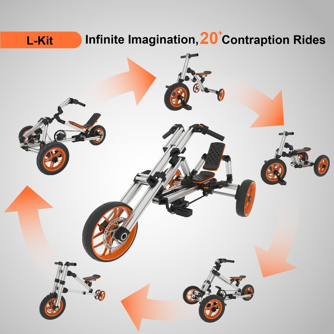 20 in 1 Kids Buildable Go KartScooterBike Set Kit(Non Electric) Image 1