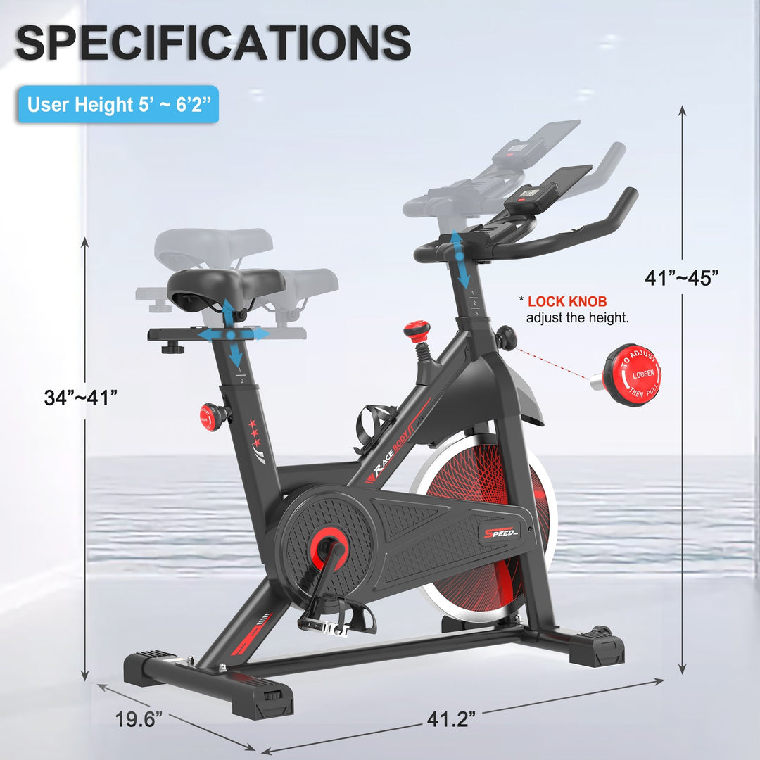 Indoor Cycling Stationary Exercise Bike Image 6