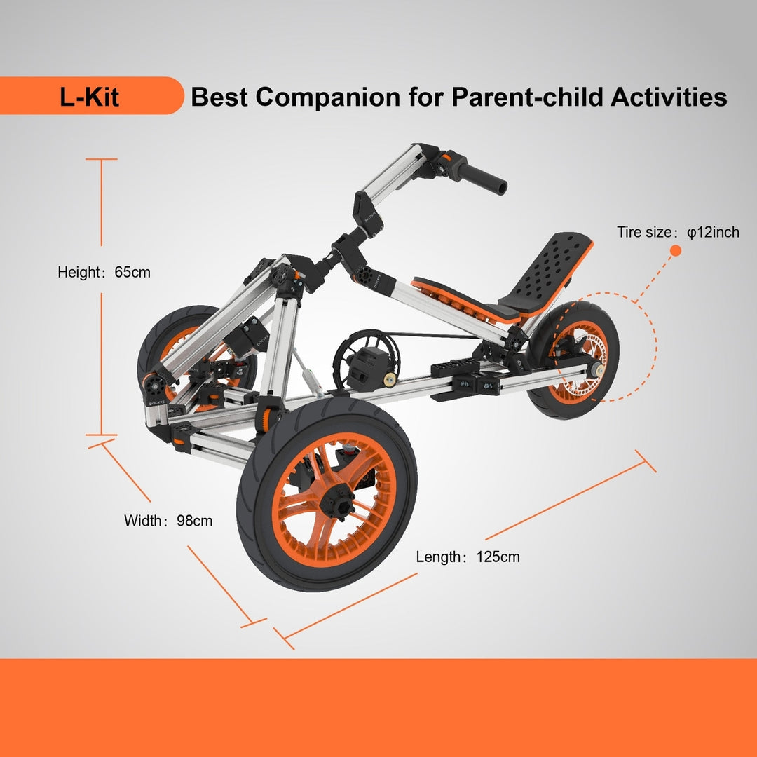 20 in 1 Kids Buildable Go KartScooterBike Set Kit(Non Electric) Image 6