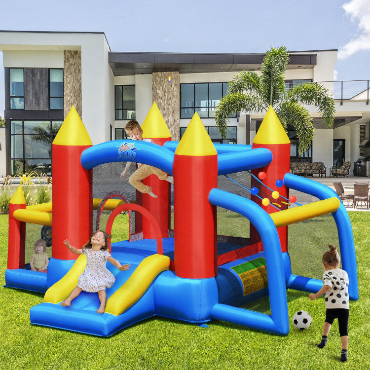 Inflatable Soccer Goal Ball Pit Bounce House Without Blower Image 1