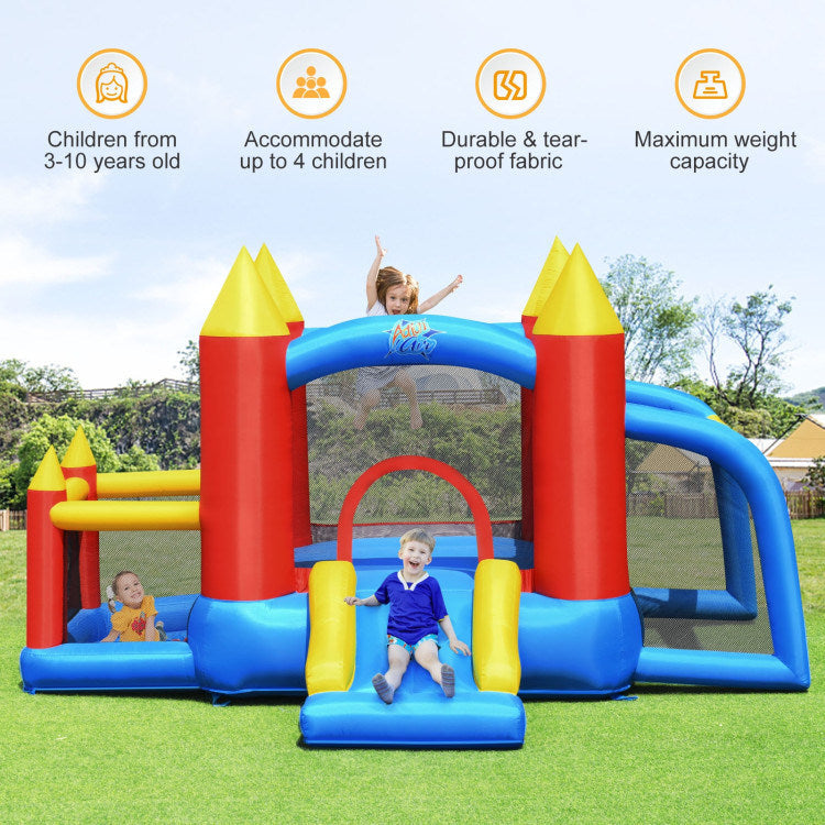 Inflatable Soccer Goal Ball Pit Bounce House Without Blower Image 4