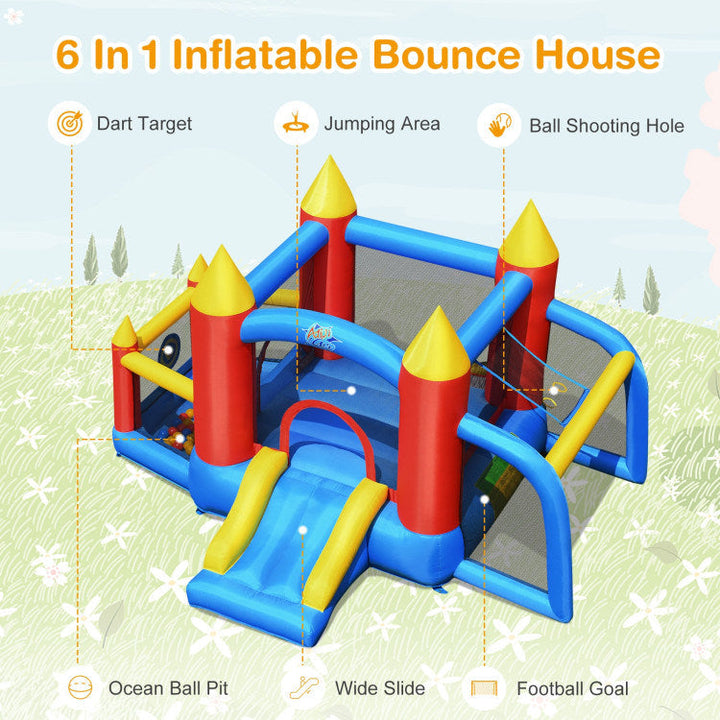 Inflatable Soccer Goal Ball Pit Bounce House Without Blower Image 8