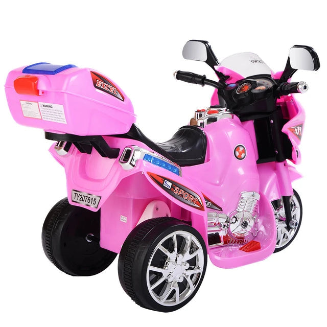 3 Wheel Pink Ride On Motorcycle For Kids Image 2