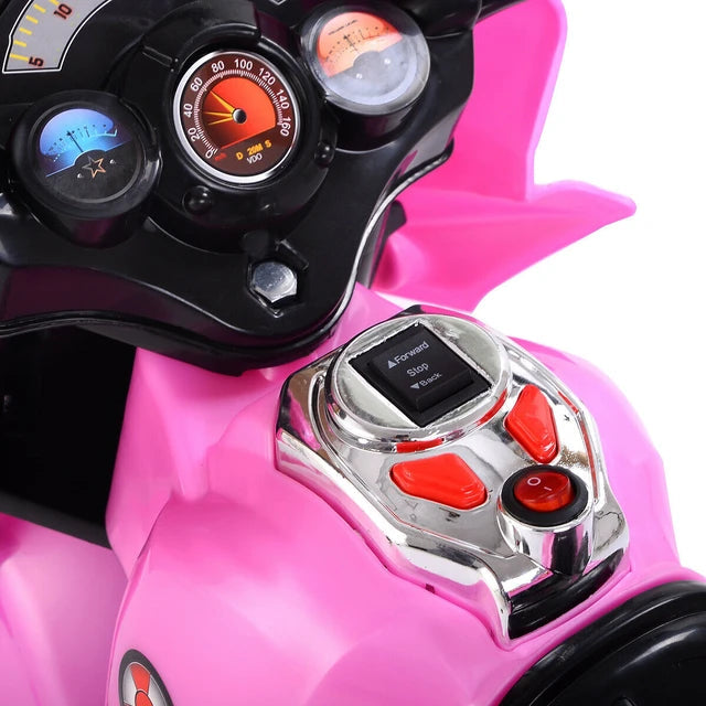 3 Wheel Pink Ride On Motorcycle For Kids Image 3