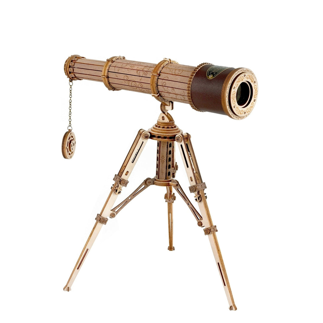 314pcs Telescopic Monocular Wooden Telescope Building Kit Image 1