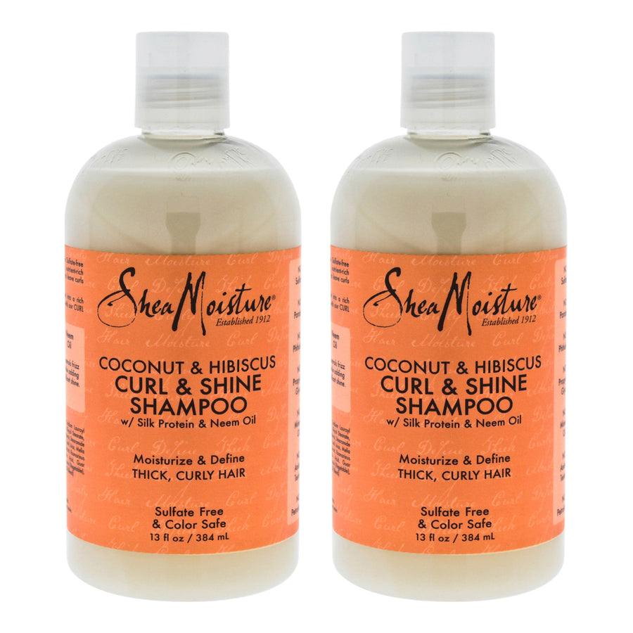 Shea Moisture Coconut and Hibiscus Curl and Shine Shampoo - Pack of 2 13 oz Image 1