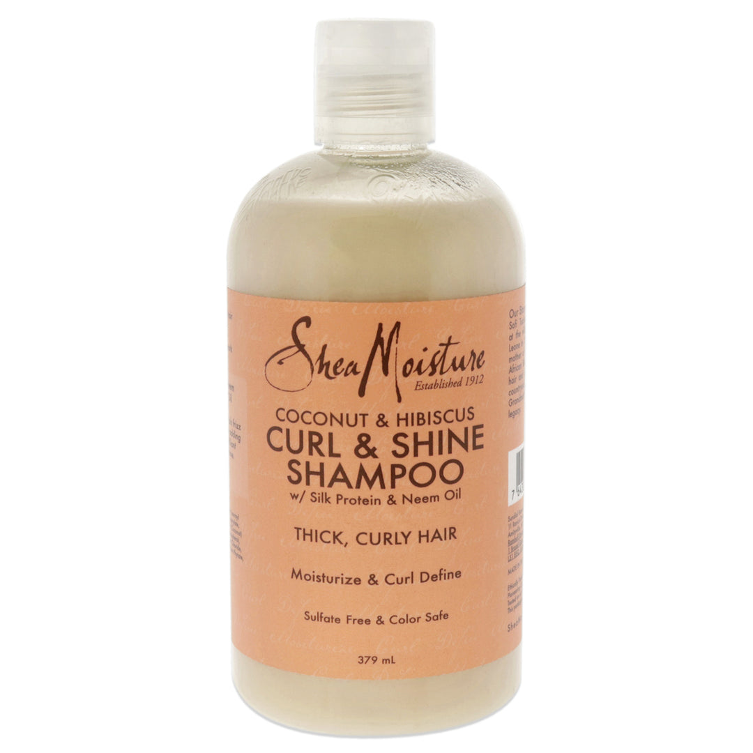 Shea Moisture Coconut Hibiscus Curl and Shine Shampoo 13 oz Image 1