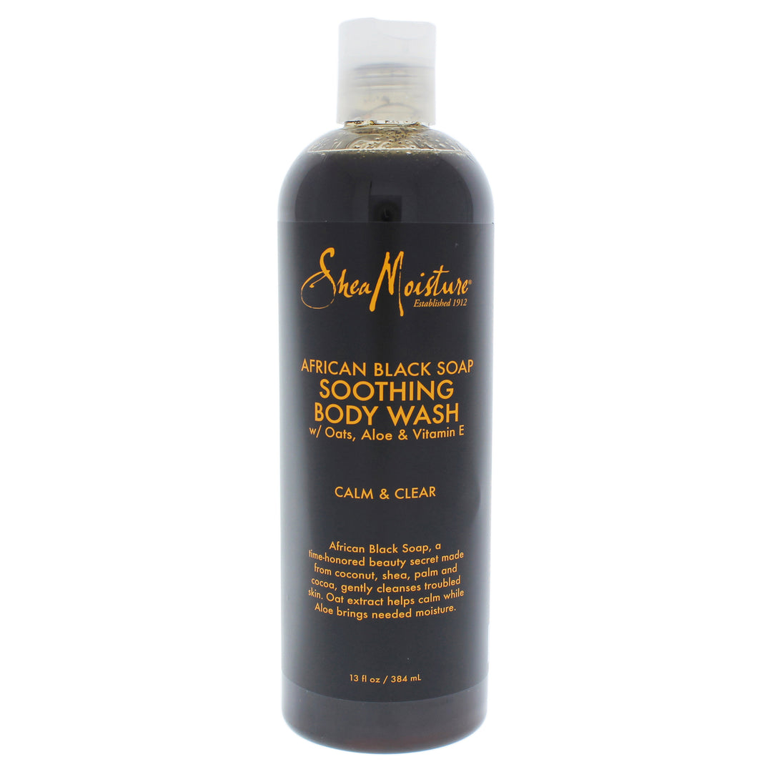 Shea Moisture African Black Soap Soothing Body Wash 13 oz Image 1